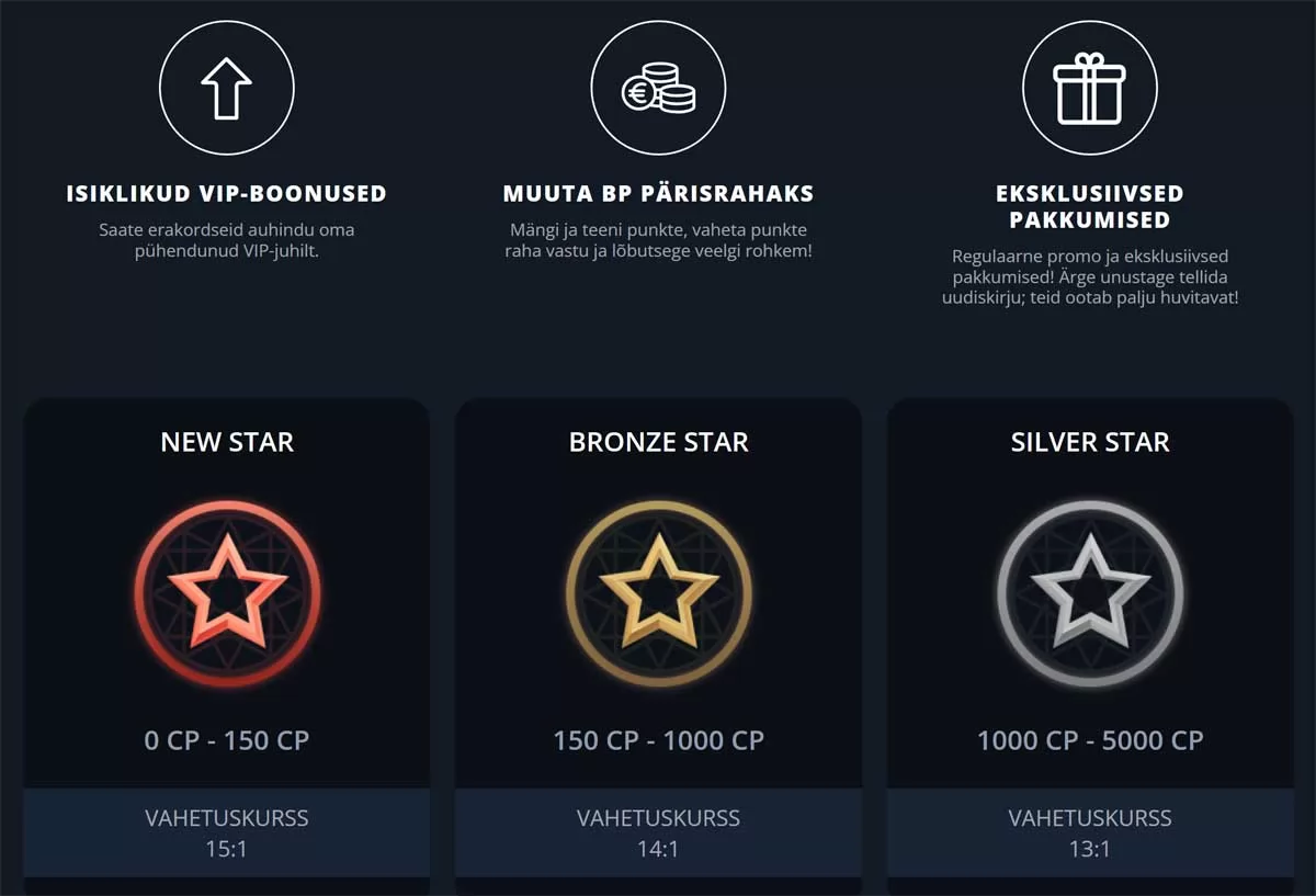 Goldenstar lojaalsusprogrammi pilt
