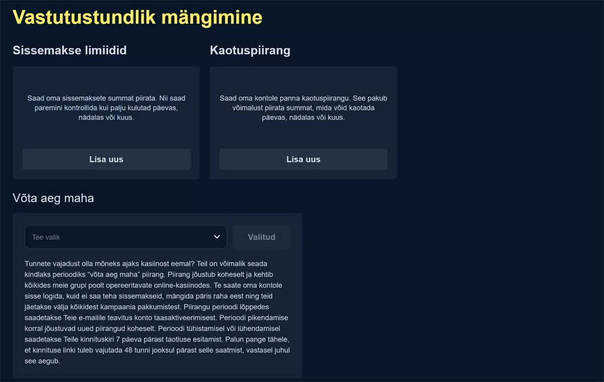 Winz limiidid