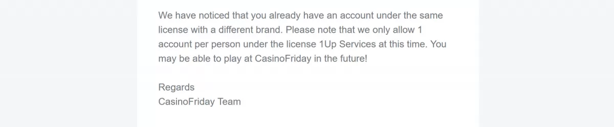 CasinoFriday kiri konto kohta