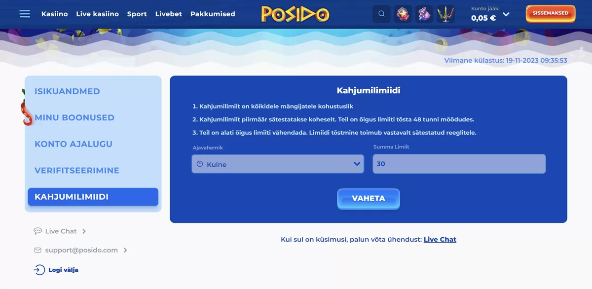 Kahjumilimiit Posidos